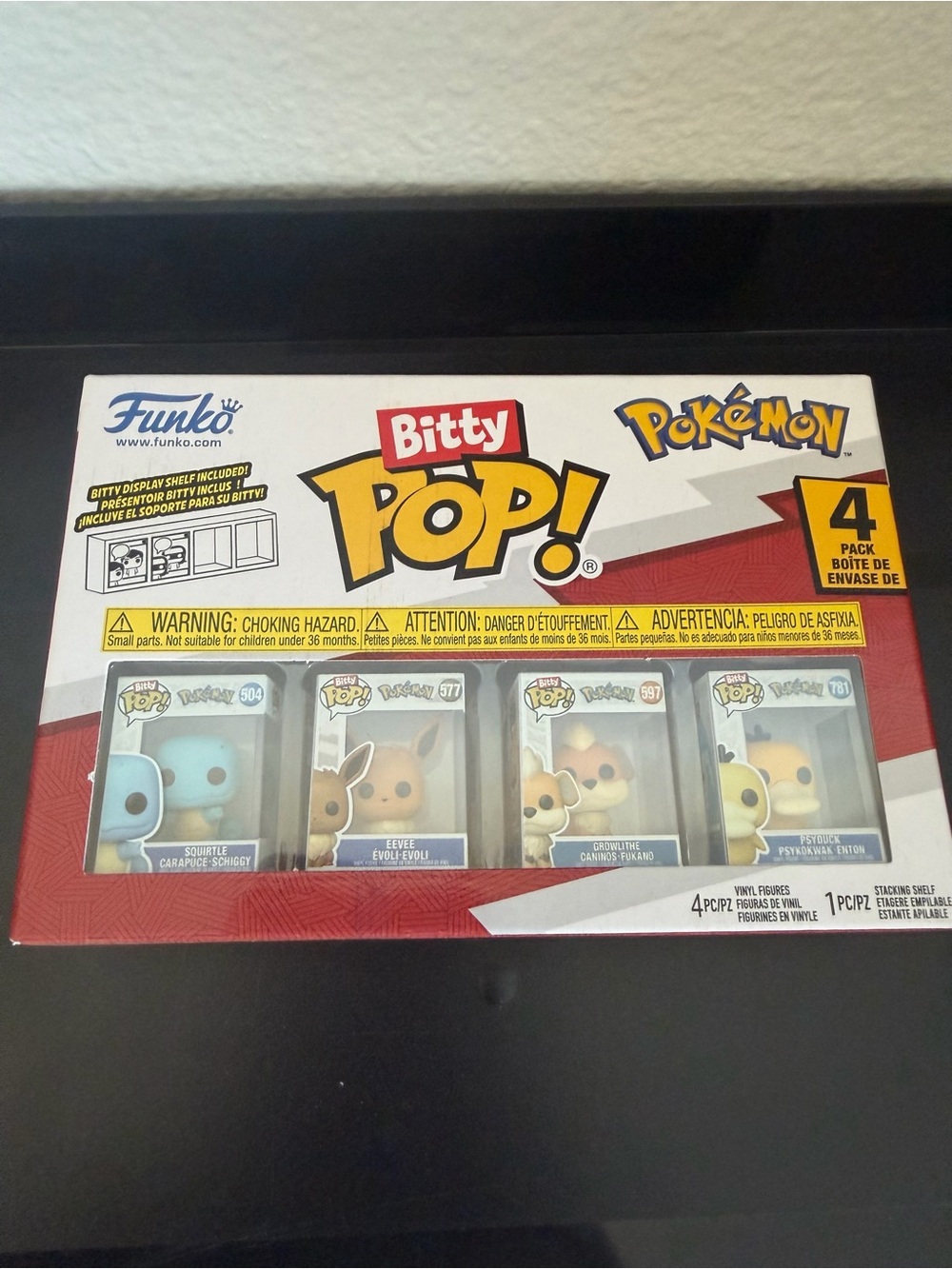 Funko Bitty Pop! Pokémon 4-Pack - Pokemon Squirtle Eevee Growlithe Psyduck